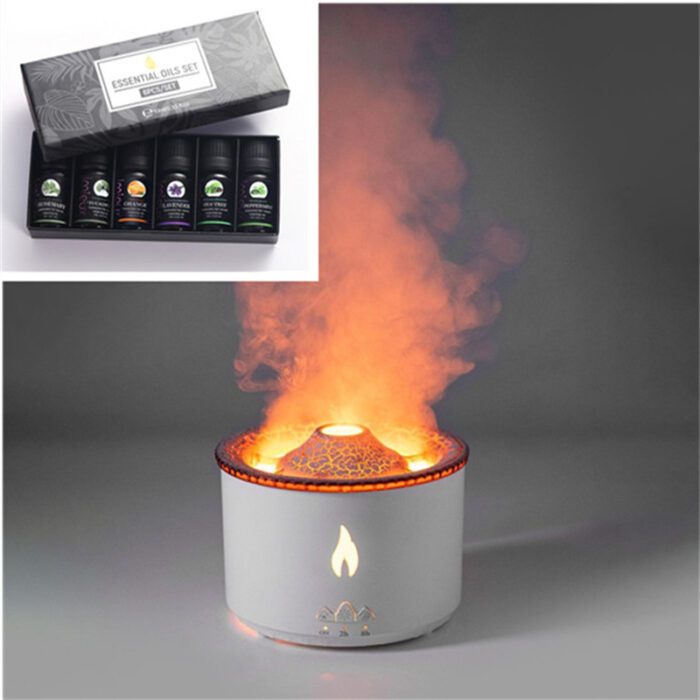 New Creative Volcano Aromatherapy Machine Flame Lamp Belt Essential Oil - Image 10