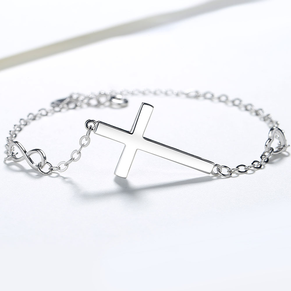 European and American 925 jewelry cross bracelet simple fashion temperament