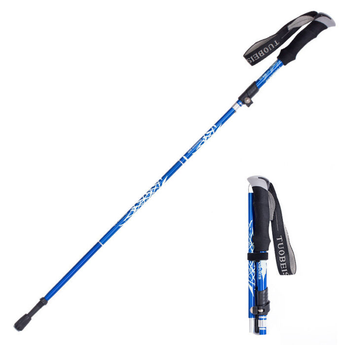 Ultralight Aluminum Alloy 5Sections Walking Poles Adjustable Trekking Poles Telescopic Walking Sticks Anti Shock Hiking Stick - Image 3