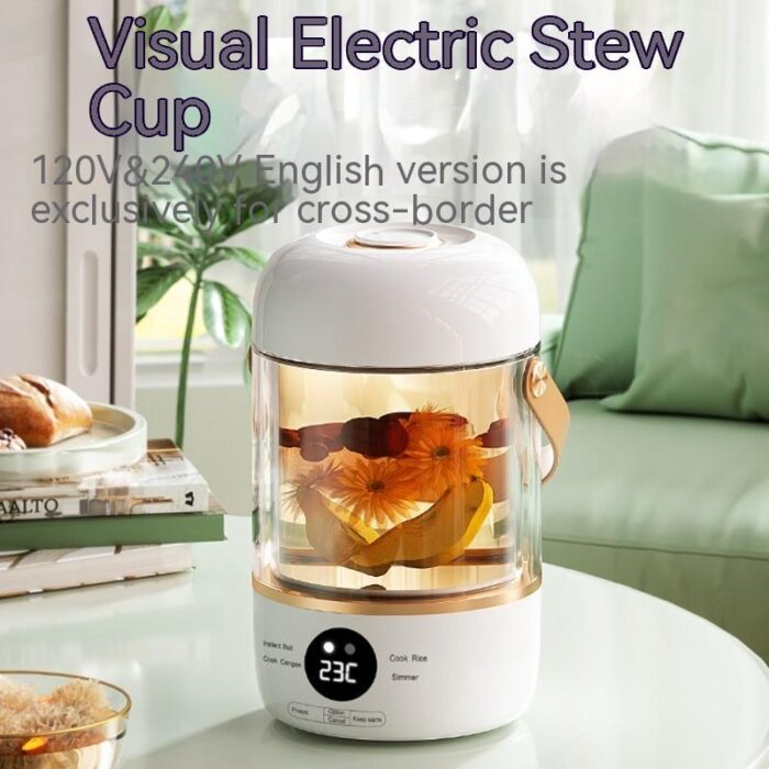 110V220V Smart Electric Stew Cooker Personal Portable Electric Stew Pot - Image 8