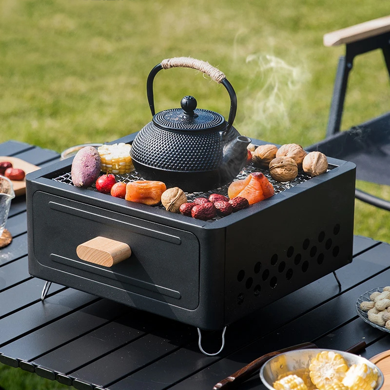 Arctic Wolf barbecue oven household outdoor barbecue grill stove tea roasting stove set barbecue oven portable carbon barbecue oven