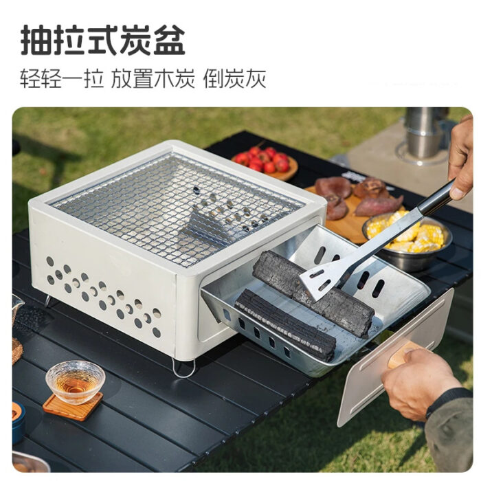 Arctic Wolf barbecue oven household outdoor barbecue grill stove tea roasting stove set barbecue oven portable carbon barbecue oven - Image 2