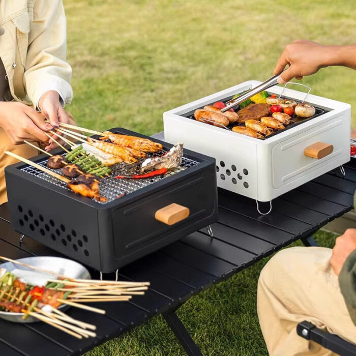 Arctic Wolf barbecue oven household outdoor barbecue grill stove tea roasting stove set barbecue oven portable carbon barbecue oven - Image 3