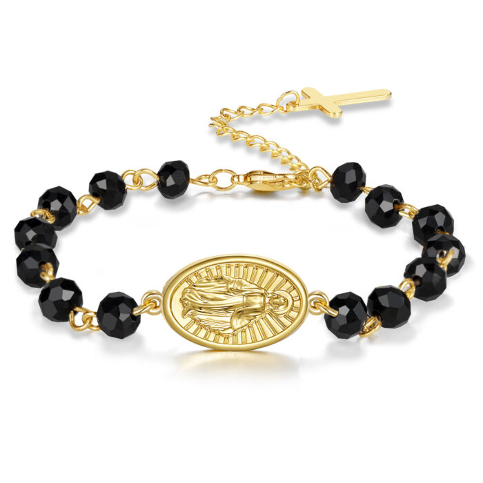 Beaded Bracelet Oval Medal Crystal Easter - Image 6