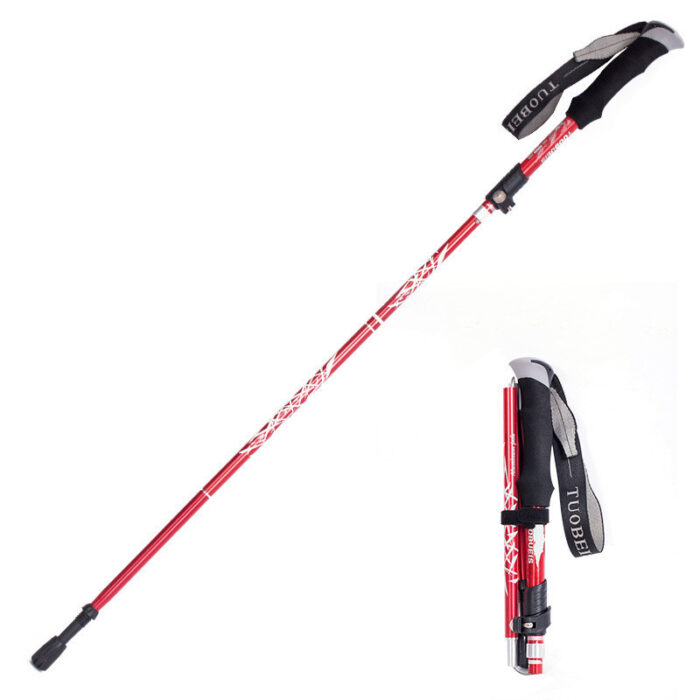 Ultralight Aluminum Alloy 5Sections Walking Poles Adjustable Trekking Poles Telescopic Walking Sticks Anti Shock Hiking Stick - Image 5
