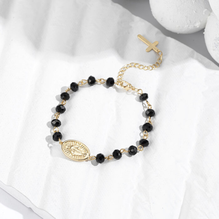 Beaded Bracelet Oval Medal Crystal Easter - Image 2